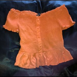 Orange off the shoulder top